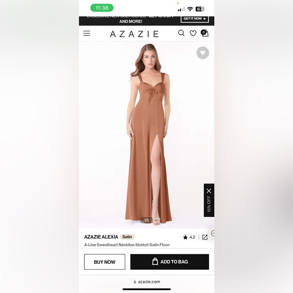 Azazie bridesmaid dress - Picture 1 of 7